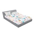 thumbnail image 2 of Ambesonne Floral Fitted Sheet & Pillow Sham Set, Pastel Daisies, Full, Multicolor, 2 of 2
