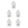 thumbnail image 2 of Guardoinrt Electroplated Metal Birdcage Shape Tea Light B- Candle Holder Silver Type A 5Set, 2 of 6