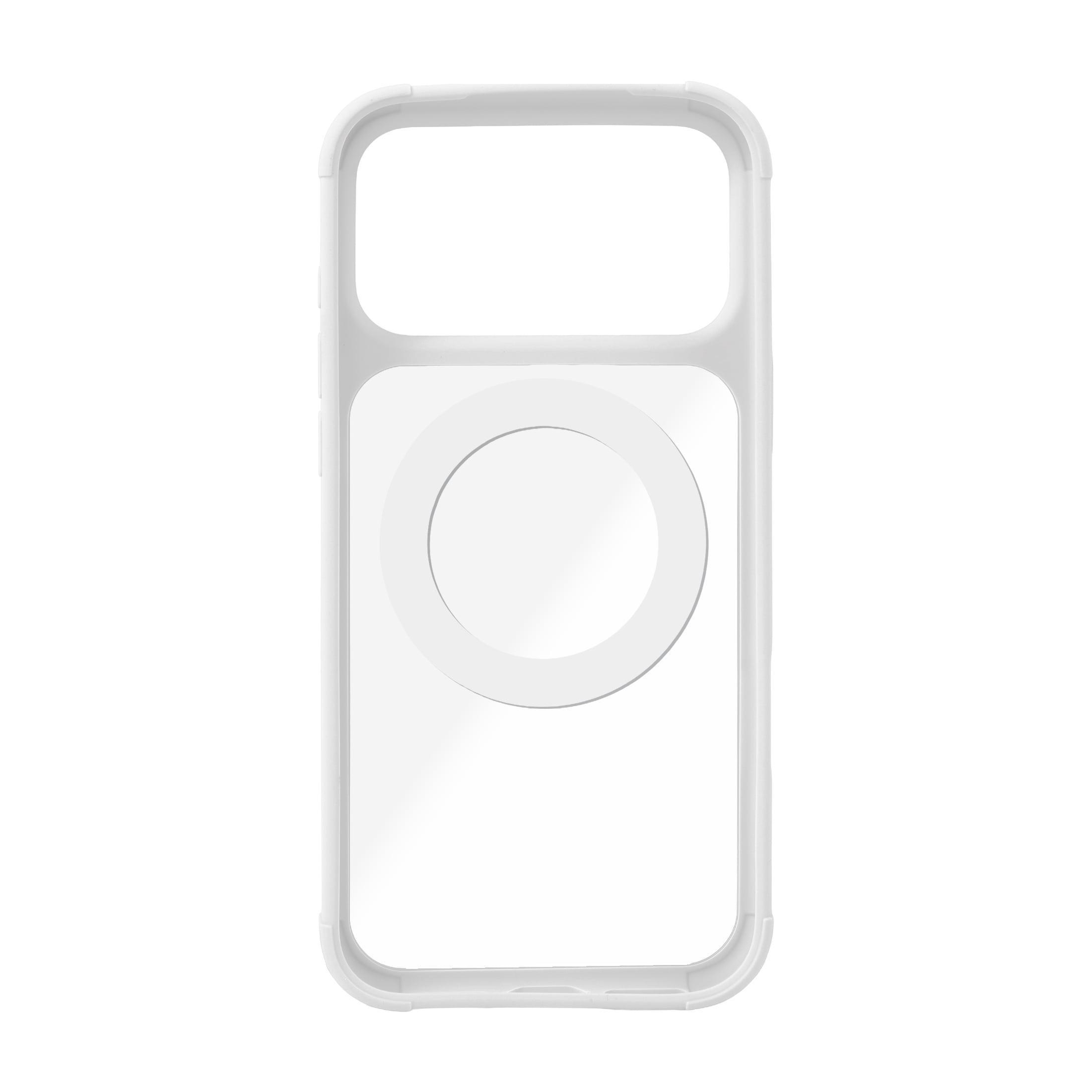 onn iPhone 18 Pro Max and iPhone 17 Pro Max Bumper Phone Case with MagSafe & 360 Ring Kickstand, White