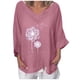 thumbnail image 2 of Puntoco 2024, tops a la moda de verano para mujer, tops estampados de manga corta con cuello en V para mujer, camiseta, blusa, túnicas, 2 of 2