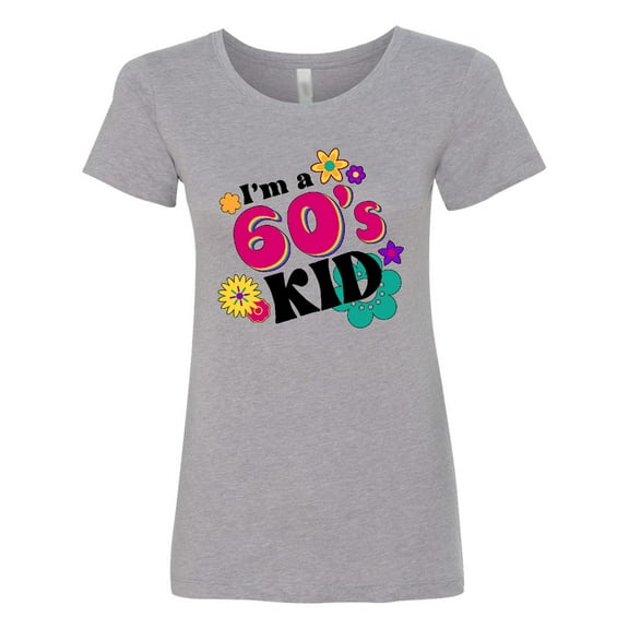 Inktastic I'm a 60's Kid 1960's Style Colorful Flowers Women's T-Shirt