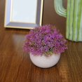 thumbnail image 4 of Bola de césped artificial en maceta, simulación de hierba, decoración de plantas, decoración de la mesa de la oficina en casa, hierba tipo 3, púrpura Advancent HA7593-05B, 4 of 6