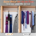 thumbnail image 4 of IPOW Upgraded 2 PCS See Everything Cross X 20 Tie Rack Holder,Rotate to Open/Close Tie and Belt Hanger with Non-Slip Clips,360 Degree Swivel Space Saving Organizer, 4 of 6
