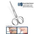 thumbnail image 3 of Stainless Steel Multi-Functional Grooming Scissors for Men - Ideal for Nose Hair, Eyebrows & Beard Trimming, Size #7 Available (Optional Sizes #3-#9), Compact Design with Precision Cutting Blades, 3 of 6