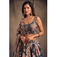 thumbnail image 5 of Women's Wear Beautiful Indian Pakistani Designer Stitched Blouse Skirt Dupatta Choli ( Blue, XL - 44 ), 5 of 7