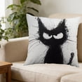 thumbnail image 4 of Streamlined Daily Black Line Fry Cats Pillow Cover Office Bedroom Pillow Cover Home Decoration, 4 of 6