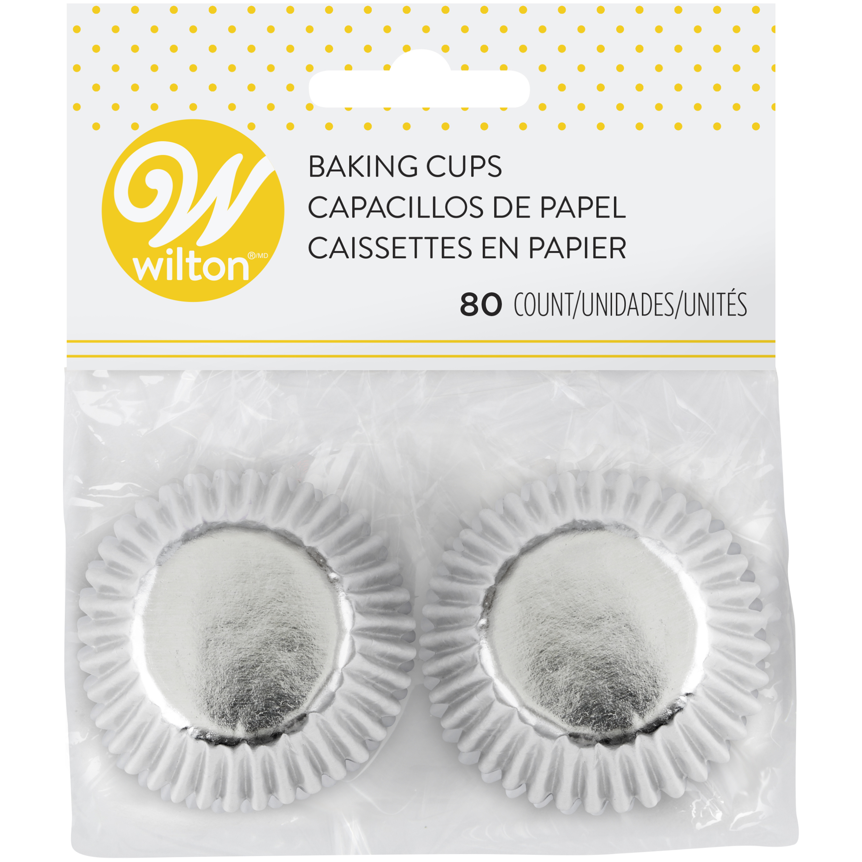 Wilton Silver Foil Baking Cups, Mini, 80-Count