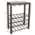 thumbnail image 7 of – Freestanding Floor Wine Rack Storage Table - Hold 20 Bottles with Glasses Holder, 7 of 7