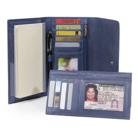 ID Stronghold - ID Stronghold Deluxe Checkbook Wallet - RFID Blocking Ladies Wallet - RFID ...