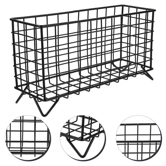 Raindrops Metal Rabbit Hay Feeder Durable Iron Bunny Feeder for Rabbit Cage Storage Black