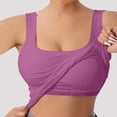 thumbnail image 5 of TARIENDY Plus Size Tank Tops for Women with Padded Lined U Neck Ribbed Basic Tanks Wide Straps Sleeveless Shirts with Built in Bra Purple XXXXXXL, 5 of 9