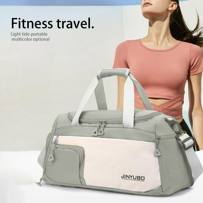 Travel Duffel Bag, Gym Bag for Women with Shoe Compartment, Large