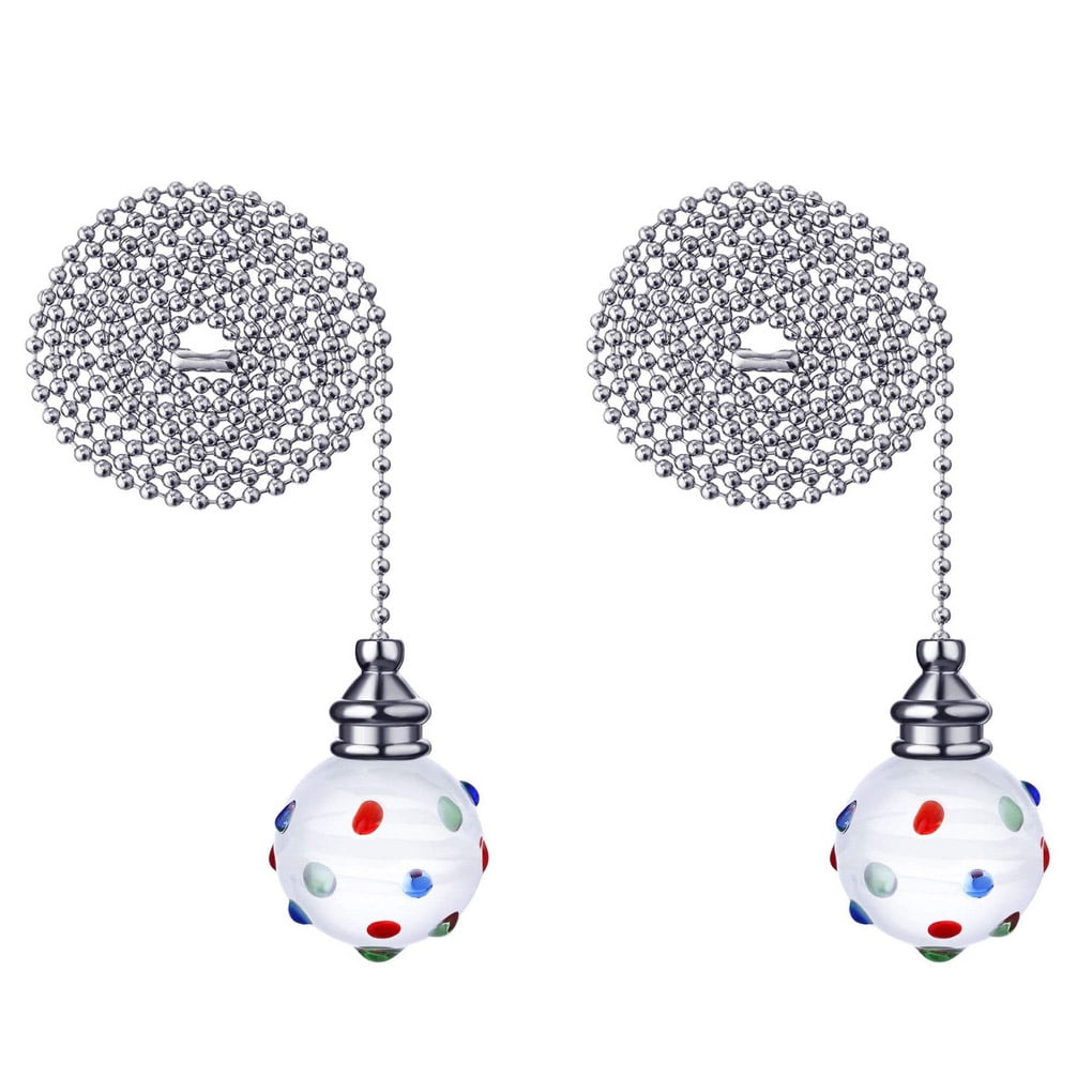 2pcs Fan Light Chain Stainless Steel Pull Chain Extension Decorative