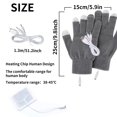 thumbnail image 2 of Yuarrent 1 par de guantes calefactables USB para hombre, guantes de mano para pantalla táctil para ordenador portátil, guantes de invierno cálidos para Suministros térmicos Gris Yuarrent HA069830-02B, 2 of 6