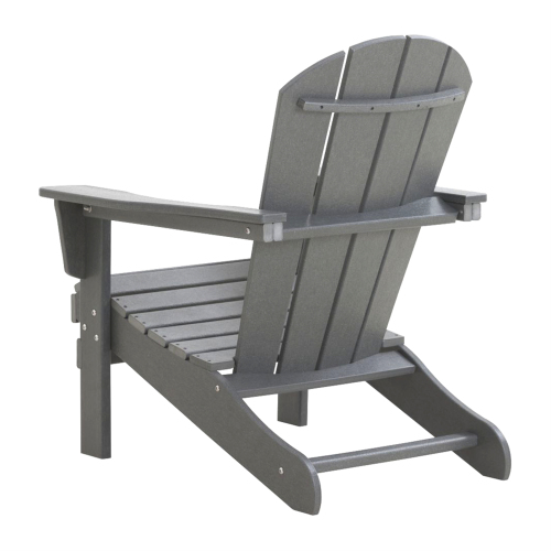 HDPE Adirondack Chair Set of 2, Sunlight Resistant no Fading Snowstorm Resistant, Outdoor Chair, Adirondack Chair, for Fire Pits Decks Gardens, Campfire Chairs, Gray - image 3 of 6
