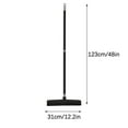 Rubber Broom with Squeegee Long Handled Fur Remover Rake,Portable