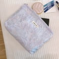thumbnail image 1 of Bolsa de cosméticos impresa para mujer Bolsa de lavado de flores en relieve con cremallera de lona (azul púrpura) Ygjytge Cuidado Belleza, 1 of 3