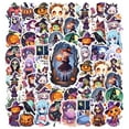 thumbnail image 3 of 35pcs-50pcs Charming Stationery Stickers Funny Witch Stickers Halloween Kids Stickers for Luggage Phone Laptop, 3 of 9