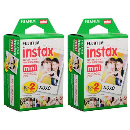 2 Pack instax mini Instant Daylight Film  Twin Pack  20 Exposures  ISO 800