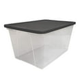 thumbnail image 3 of Open Box Homz 56 Qt Stackable Storage Container w/Snaplock Lid, Gray (2 Pack), 3 of 12