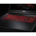 thumbnail image 4 of MSI Gaming Laptop, 17.3" FHD Screen, Intel Core i7-7700HQ, 2.8-3.8 GHZ, NVIDIA GEFORCE GTX1050 Graphic Card, 16G DDR5 Memory, 128GB NVMe SSD + 1 TB HDD, GL72MX1227, 4 of 5