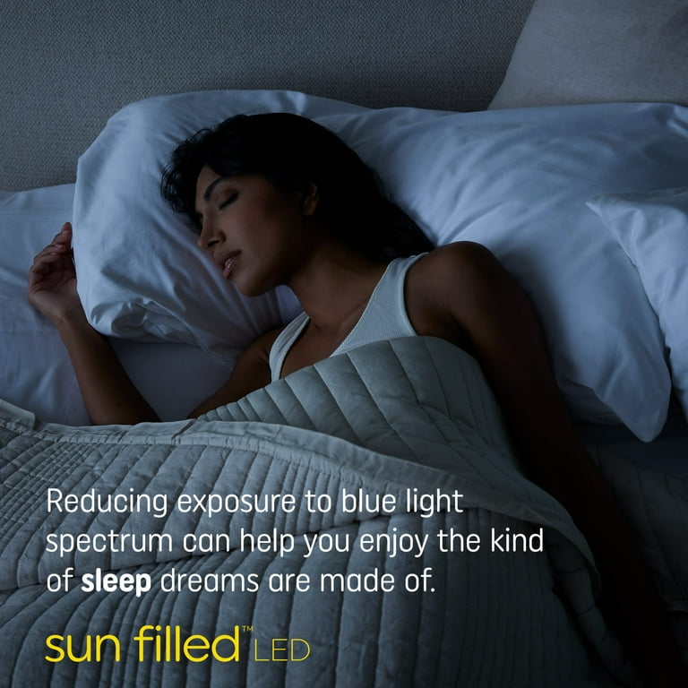 SHE'll SLEEP Years、Days、See The Light GE Sun Filled LED Light Bulbs, 60 Watt, Soft White, A21