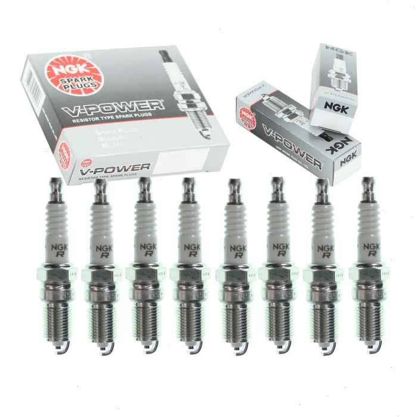 8 pc NGK V-Power Spark Plugs compatible with Ford F-150 Heritage 5.4L V8 2004