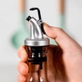 thumbnail image 4 of Sivler Olive Oil Pour Spout Dispenser with Flip Top, Universal Liquor Bottle Spout and Drizzle Spout for Oil and Vinegar Cruets, Pack of 1, 4 of 7
