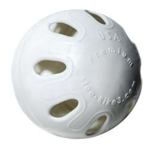 Stee-Rike 3 Premium Plastic Hard Training Baseballs, White & Red. 9 Pack New.