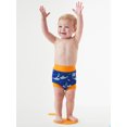 thumbnail image 3 of Splash About New Improved Happy Nappy Swim Diaper, Shark Orange, Size Small, 3 of 3