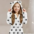 thumbnail image 4 of Pyjama une-Pièce à Capuche à Manches Longues pour Filles, Pyjama d'Hiver Décontracté et Chaud, 4 of 5