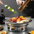 thumbnail image 2 of Charcoal Grill Non-stick Korean Barbecue Grill Portable Stainless Steel BBQ Charcoal Grill for Outdoor Camping Cooking Silver, 2 of 7