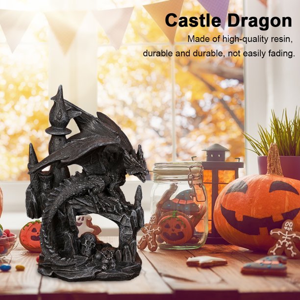 Estatua del dragón de Halloween Tema del festival Escultura del dragón sagrado Decoración creativa para el hogar