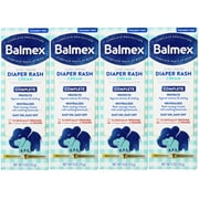 4 Pack - Balmex Zinc Oxide Diaper Rash Cream 4oz Each