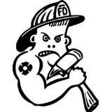 Custom Wall Decal Fireman Picture Art - Kids Boys Bedroom Peel & Stick Sticker - Vinyl Wall Decal