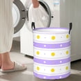 thumbnail image 3 of ZNDUO Round Laundry Basket, Waterproof Collapsible Laundry Baskets with Handles, Medium Size - Round Polkadot Checkered Pattern, 3 of 8