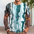 thumbnail image 6 of adaychics Graphic T Shirts for Men Marble Print Casual Crew Neck Tees Trendy Summer Tops Short Sleeve for Travel Commuting, 6 of 7