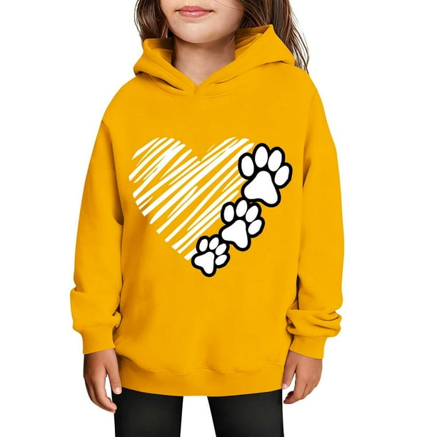 Sudaderas con capucha para niños y niñas, sudaderas casuales de manga larga, lindas sudaderas de gran tamaño con bolsillo de polar, chaquetas para niñas