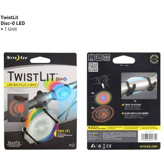 Nite Ize TwistLit LED Bike Light, Disco