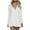 White, variant on Kilaqueen Hoodie Dress for Women Long Sleeve Half Zip V Neck Ruffle Hem Tunic Sweatshirt Dress Trendy Solid Color Relaxed Fit Hoodie Dresses