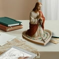 thumbnail image 3 of Christian Resin Prayer Bead Holder, Heart-Shaped Base, Religious Decoration, Prayer Room Gift, 3 of 7