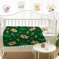 thumbnail image 4 of Christmas Throw Blanket Baby Small Green Gingerbread Man Blanket for Toddler Swaddle Pet Crib Soft Lightweight Fuzzy Plush Fleece Blankets and Throws Xmas Winter Holiday Blanket 30x40, 4 of 6