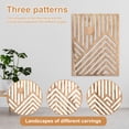 thumbnail image 4 of 3Pcs Modern Wooden Wall Sculptures - Set of 3- Home Decor Accent - Large Wall Art for Living Room, Bedroom, Office - Easy Installation (Oak, Medium - Mountain and Sun, Unframed), 4 of 10