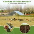 thumbnail image 6 of Costway Large Metal Chicken Coop Walk-in Poultry Cage Hen Rabbit Run House with  Cover, 6 of 9