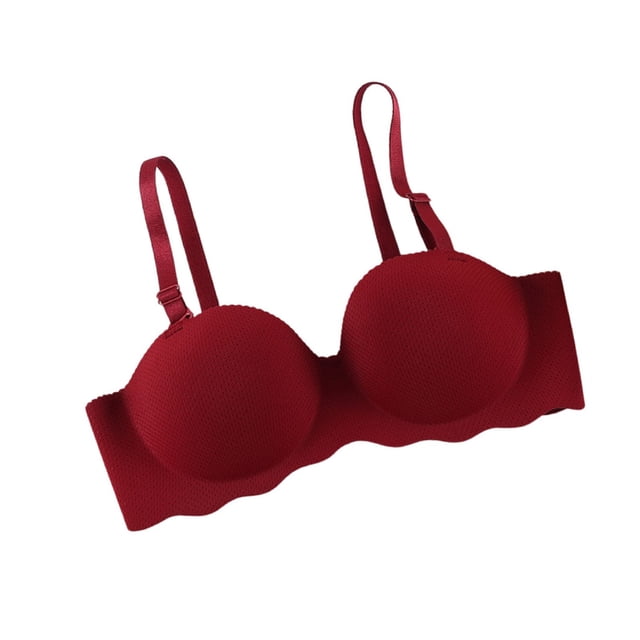 FhsagQ Soutiens-Gorge pour Femmes, String, Couleur Unie, Multicolore, Respirant, Rehausseur, Bretelles Réglables, Grande Taille, Filet Rouge B