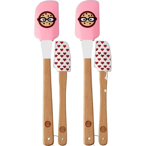 Heat Resistant Silicone Spatulas Set Rubber Spatula Kitchen Utensils