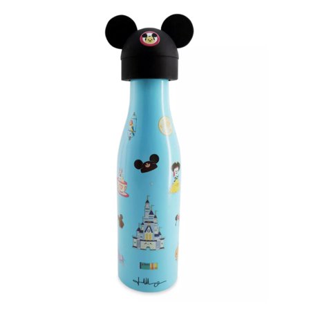 Disney Parks Stainless Steel Water Bottle and Toppers Set by Jerrod Maruyama New