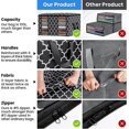 thumbnail image 5 of (set Of 3,black)foldable Clothes Storage Bag,thick Non-woven Quilt Storage Bag Storage Box With Reinforced Handle,underbed Storage For Quilts Blankets, 5 of 5