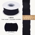 thumbnail image 2 of 10 Yards 1.5 Inch Black Ruffled Ribbon Trim Double Chiffon Ribbons Polyester Silk Ruffle Edge Grosgrain Fabric Ribbon with Spool, 2 of 9