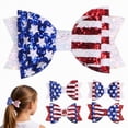 thumbnail image 5 of TOWED22 4th of July Patriotic Girl Hair Bows Clips Accessories, Glitter Red White and Blue Hair Clips USA Decorative Women Hair Accessories for Independence Day Memorial Day(White), 5 of 7